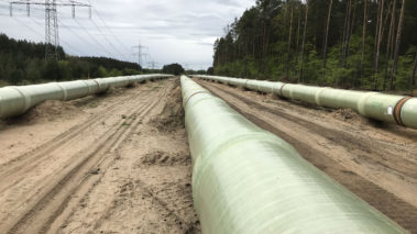 GFK-Gleitkufen DN 1400 östlich von Berlin