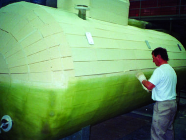 Production of an industrial container