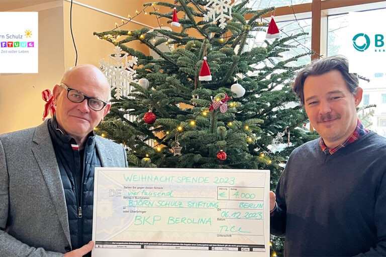 BKP Berolina Weihnachtsspende Björn Schulz Stiftung 2023 BKP Berolina Weihnachtsspende Björn Schulz-Stiftung 2023